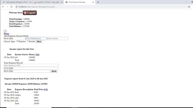 Daily Expense Manager In PHP With Source Code | Source Code & Projects смотреть онлайн