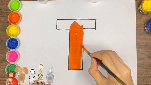 How to draw letter T / Как нарисовать букву Т / T harfini qanday chizish mumkin смотреть онлайн