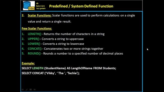 DB74. SQL Built_In - Scalar Functions смотреть онлайн