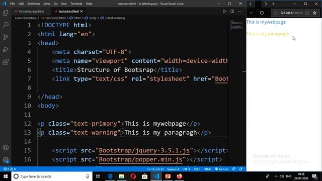 Bootstrap 4 Text and Background Color смотреть онлайн