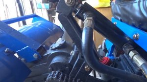 Мототрактор.Вариант натяжки цепи привода фрезы.