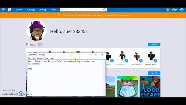 ROBLOX Chat, Trades, and Private Sales are Temporarily Disabled for Maintenance смотреть онлайн