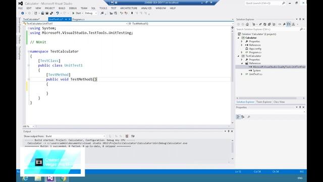 Создание Unit-тестов в Visual Studio смотреть онлайн