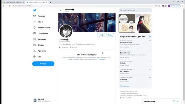 Как посмотреть приватные твиты в Twitter на Windows / Личные публикации в Твиттере смотреть онлайн