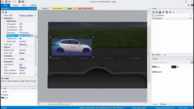 Как создать игру: Drag Racing (Гонки) #1 - Машина и сцена смотреть онлайн