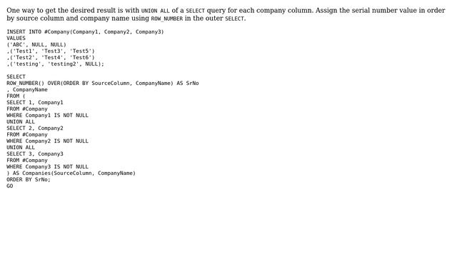 Databases: I want SQL query for select multiple columns into one (3 Solutions!!) смотреть онлайн