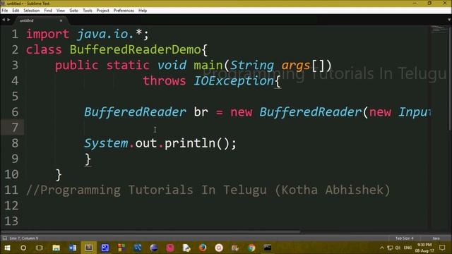 BufferedReader in Java in Telugu || Getting Input from the user || Kotha Abhishek смотреть онлайн