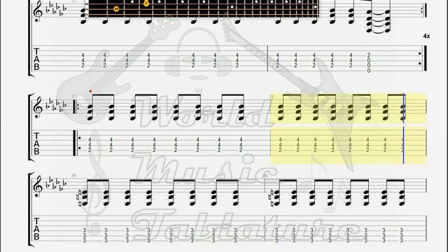 Deftones Battle axe GUITAR 2 TAB смотреть онлайн