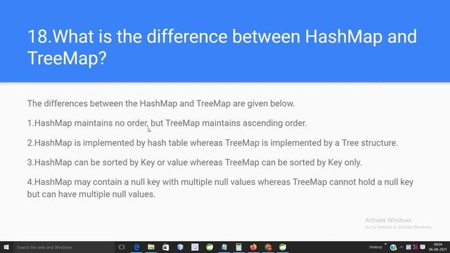 What is the difference between HashMap and TreeMap смотреть онлайн