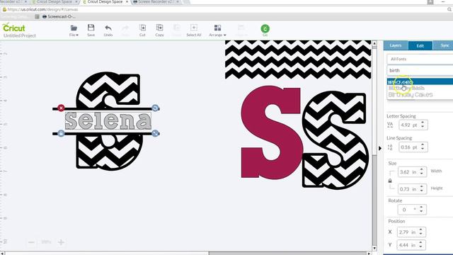 Patterned & split images/letters using Slice & Weld - Cricut Design Space смотреть онлайн