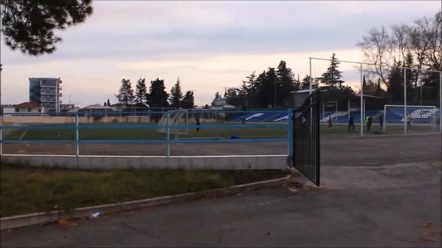 Стадион в Гаграх ( Абхазия) имени Даура Ахведиани.