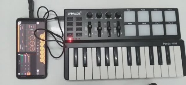 Использование midi клавиатуры Panda Mini в FL Studio Mobile