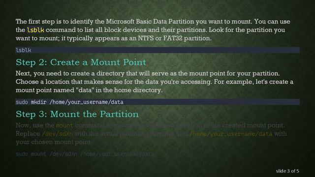 Mounting a Microsoft Basic Data Partition in Ubuntu смотреть онлайн