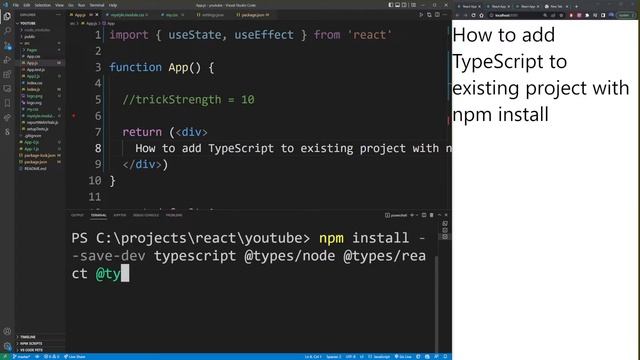 How To Add TypeScript to an Existing React App смотреть онлайн