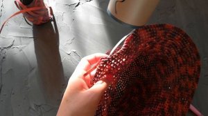 Как соединить регилин. Шляпа рафия.