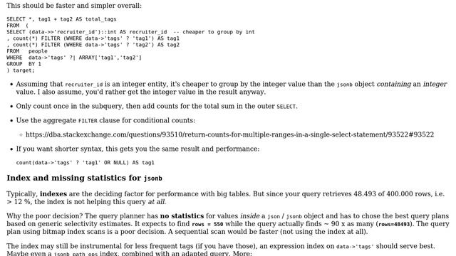 Is there a faster way to count JSONB tags? (3 Solutions!!) смотреть онлайн