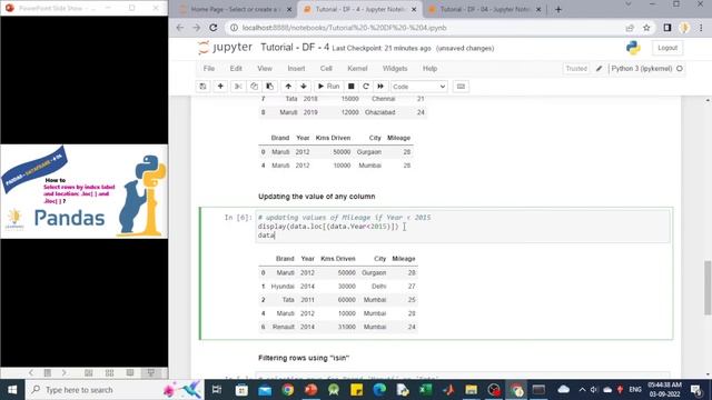 How to Select rows by index label and location: .loc[ ] and .iloc[ ] ? смотреть онлайн