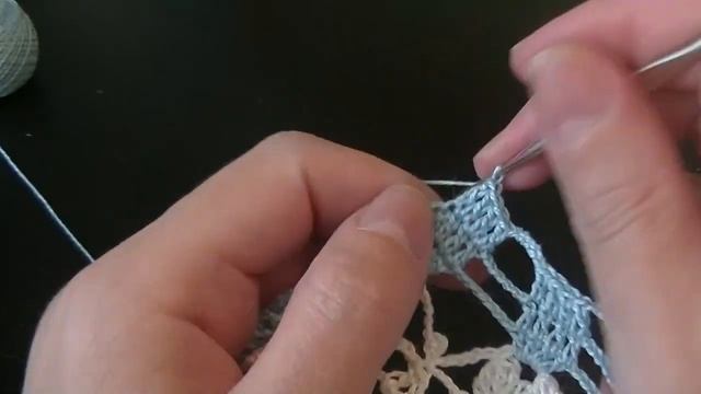 Салфетка " Голубой Иней ". Часть 3. смотреть онлайн