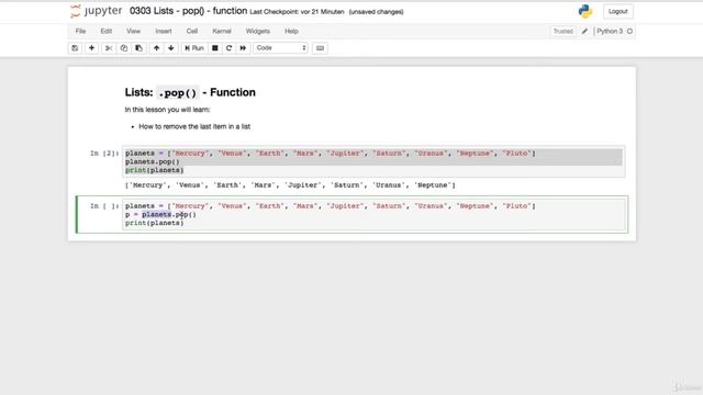 8 . Lists - Pop Function In Python смотреть онлайн