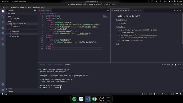 Quick Install SASS to HTML File смотреть онлайн