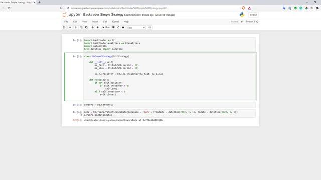 Simple way to backtest a strategy in Python with Backtrader смотреть онлайн