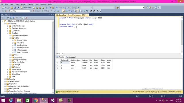 30. Create Function with return table in SQL Server смотреть онлайн