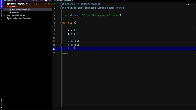 Fibonacci Series in Python смотреть онлайн