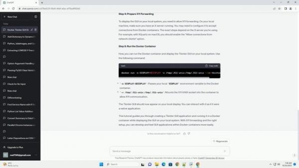 How to show Python Tkinter GUI on local display from Docker