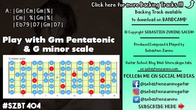 Groovy Blues Backing Track in G minor | #SZBT 404 смотреть онлайн