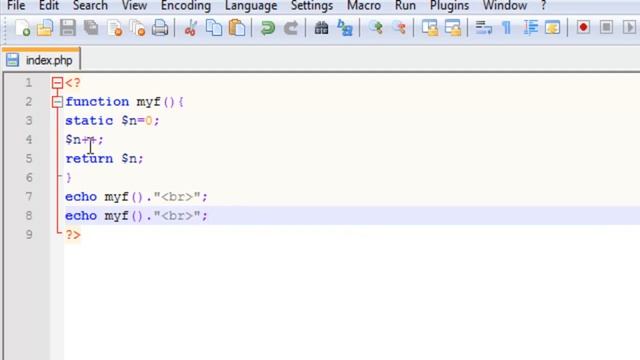 php - function and static variables смотреть онлайн