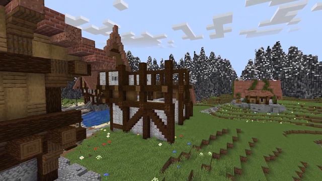 Как построить средневековый дом | туториал | Средневековый город в Minecraft №5 смотреть онлайн