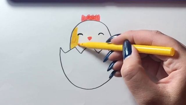 Цыплёнок / РИСУЕМ ? Как нарисовать цыпленка легко и просто / Paint a chick смотреть онлайн
