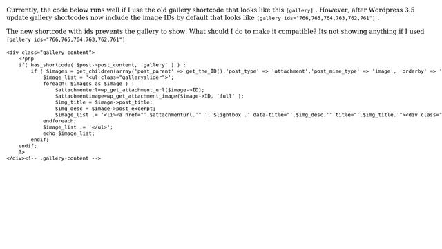 Wordpress: Wordpress Gallery with ID's Shortcode not Working смотреть онлайн
