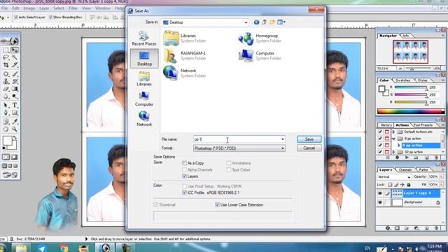 8 passport size photo editing in pc ?// photo editing photoshop Adobe photoshop 7.0 смотреть онлайн