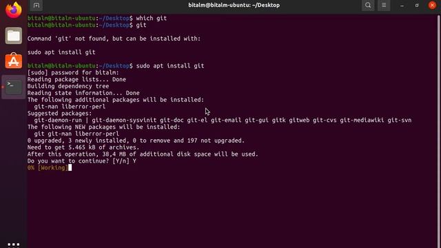 Setting up git on Linux Ubuntu смотреть онлайн