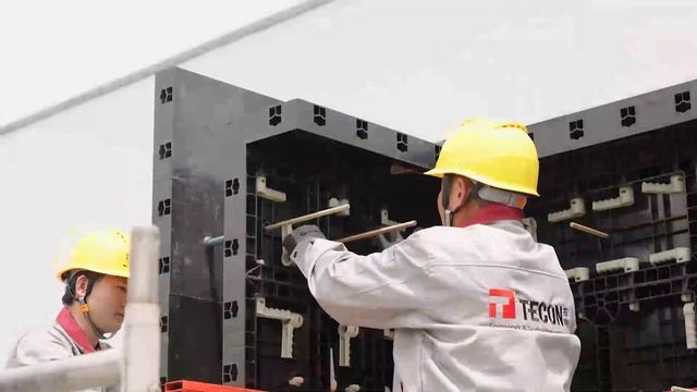 TECON Plastic Formwork TP60 Assembly and Pouring Tutorial смотреть онлайн