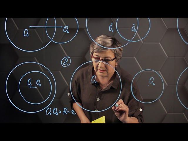 Взаимное расположение окружностей. 7 класс. смотреть онлайн