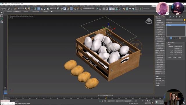 Stream #18 – насыпаем картошку в ящик в 3D Max, рендерим в Octane (HARD) смотреть онлайн