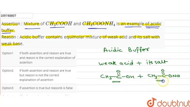 Assertion : Mixture Of `CH_(3)COOH` And `CH_(3)COONH_(4)` Is An Example Of Acidic Buffer.