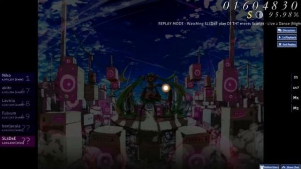 Osu - DJ THT meets Scarlet Live 2 Dance (Insane)