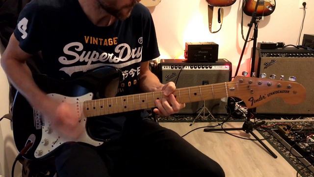 1973 all original Fender Stratocaster-1971 Fender Pro Reverb clean смотреть онлайн