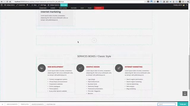 Services element (Page Builder Element in Kallyas WordPress theme v4.0 ) смотреть онлайн