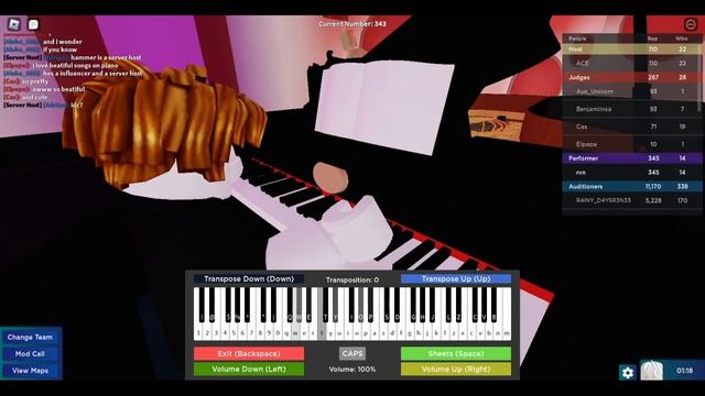 mina mintip (coems?) | on Roblox Got Talent (Piano) смотреть онлайн