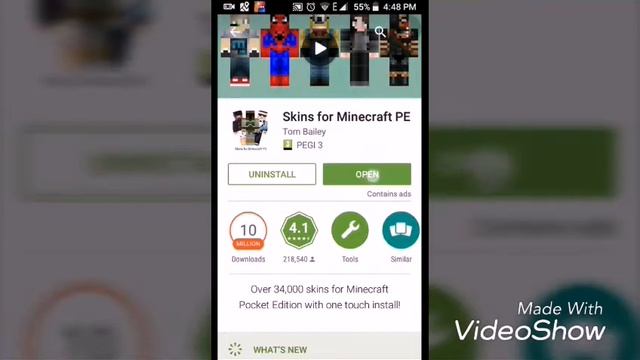 How to download skins for Minecraft PE смотреть онлайн