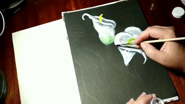 White Callas Gouache(Белые Каллы гуашью)