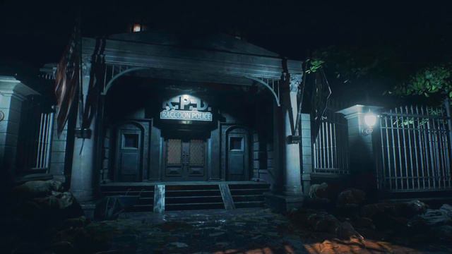 Relaxing RESIDENT EVIL Ambient Music & Rain Ambience 🎵 Racoon Police Station