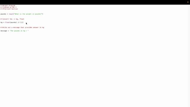 Python Weight Program! смотреть онлайн
