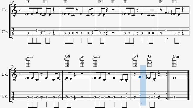 SWEET DREAMS - EURYTHMICS - UKULELE SCORE & TABS смотреть онлайн