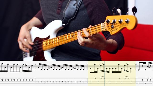 Muse - Hysteria // BASS COVER + Play-Along Tabs смотреть онлайн