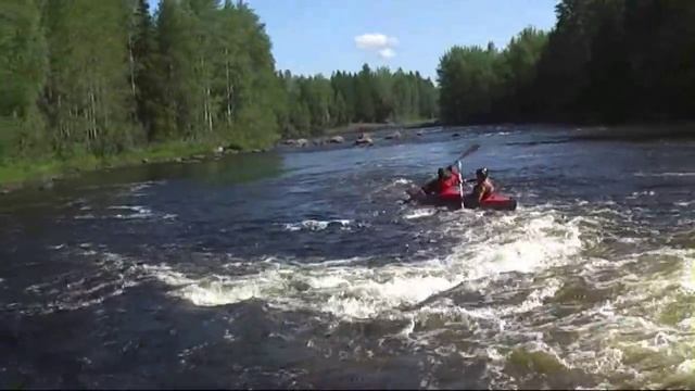 Порог Долгий, р. Кереть, Карелия (байдарка "Варзуга") смотреть онлайн